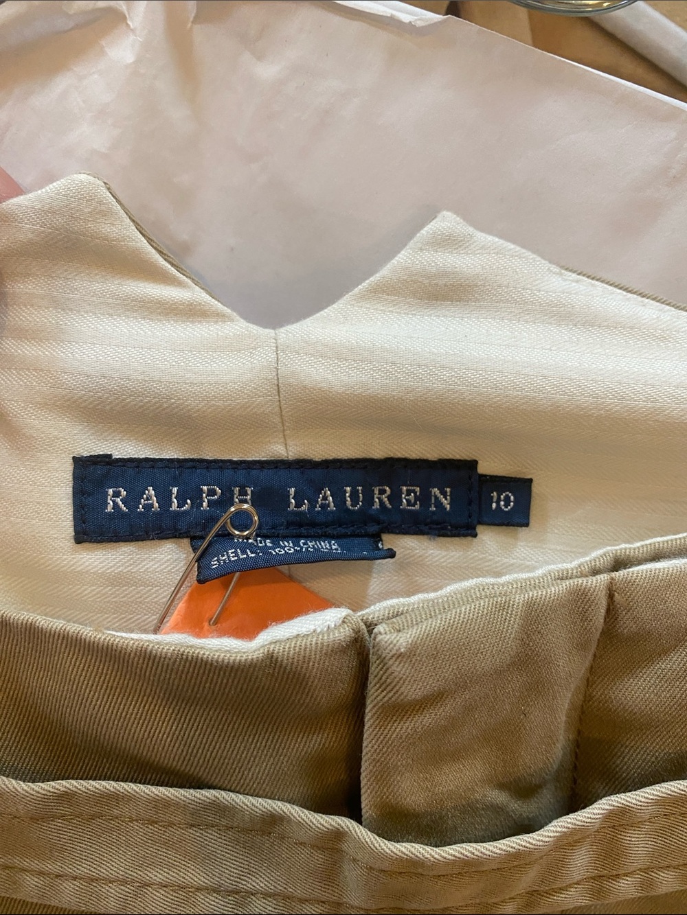 Ralph Lauren khaki pencil skirt, size 10 - Picture 4 of 4